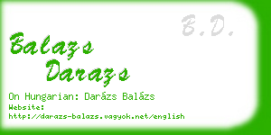 balazs darazs business card