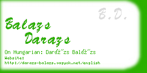 balazs darazs business card